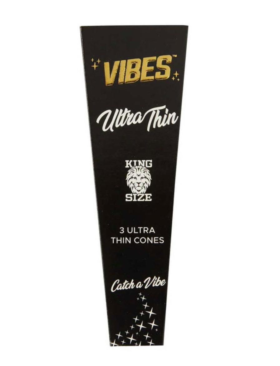 Vibes Cone Box King Size - 3 Pack - Ultra Thin - Smoke N’ Poke