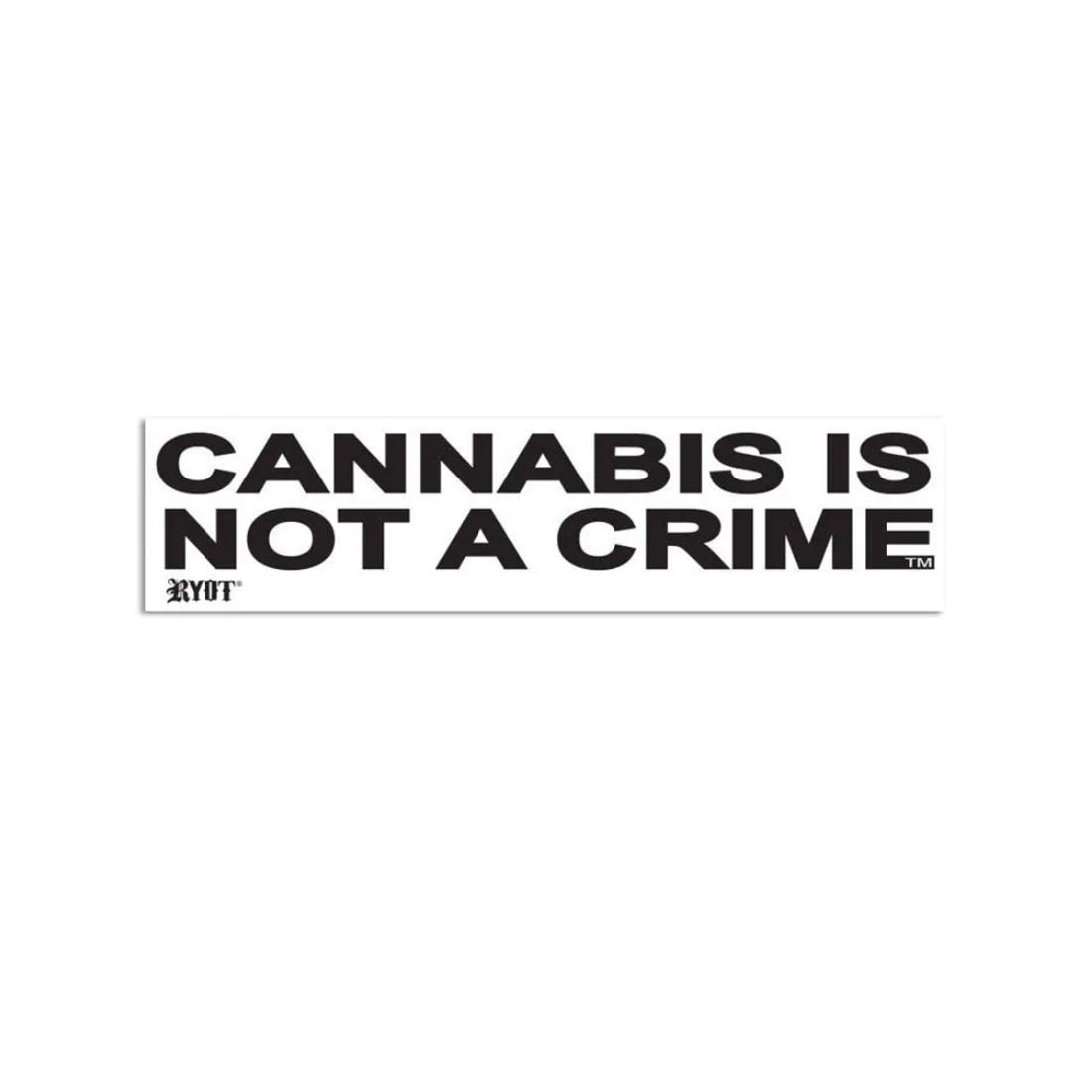 Canna Is Not A Crime 8” Sticker - White - Smoke N’ Poke