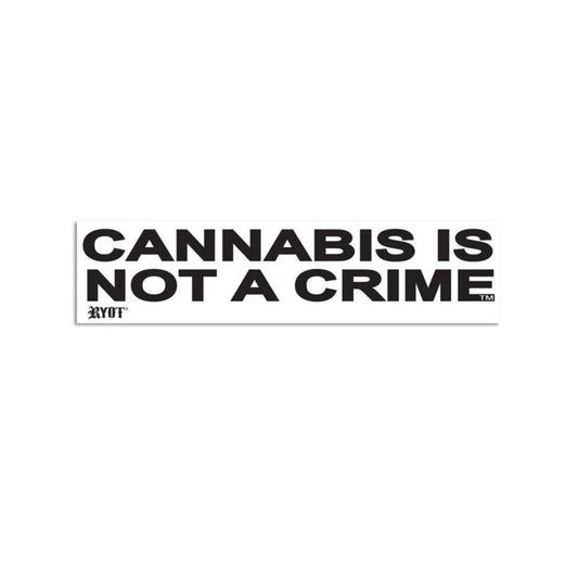 Canna Is Not A Crime 8” Sticker - White - Smoke N’ Poke