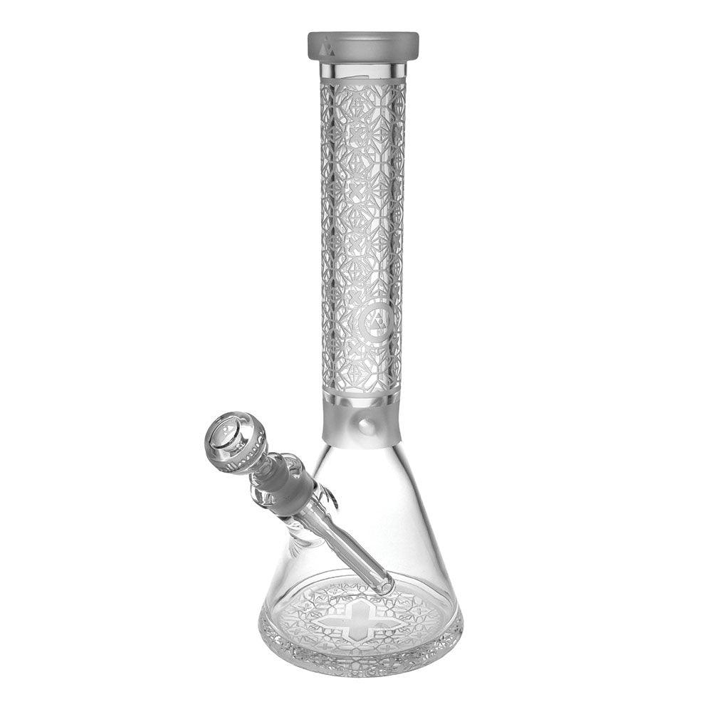 Milkyway Glass X-Morphic Beaker Water Piece - 14" - 14mm F - Smoke N’ Poke