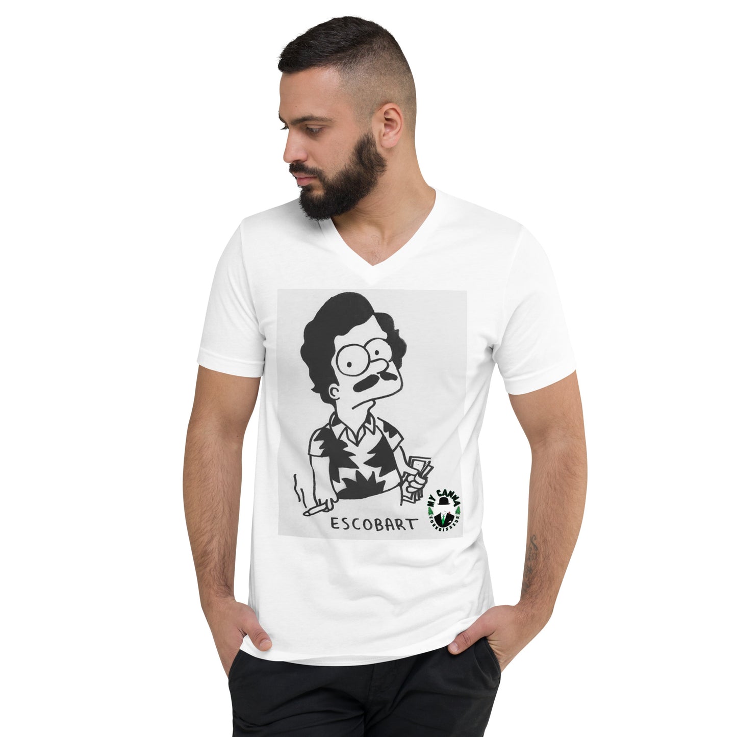 Escobart V-Neck T-Shirt - Smoke N’ Poke